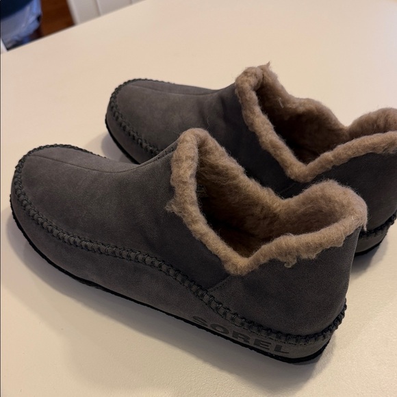 Sorel Other - Sorel Men’s Gray Suede Slip-On Shearling Lined Slippers Sz 11.  NWOB Tub5